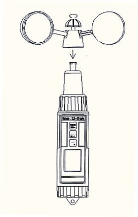 PCE Instruments Anemométer 2.5 - 126 km/óra Adatgyűjtő funkcióval-2