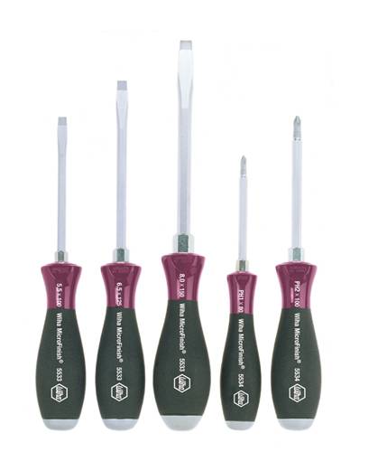 Króm-vanádium csavarhúzókészlet 5részes PH Wiha MicroFinish 29138