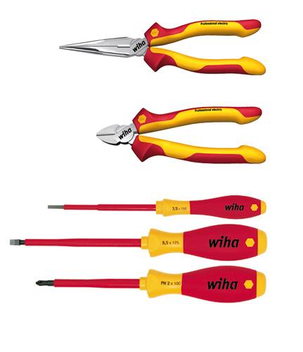 VDE szerszámkészlet, 5 részes, Wiha Professional electric Mix 26755