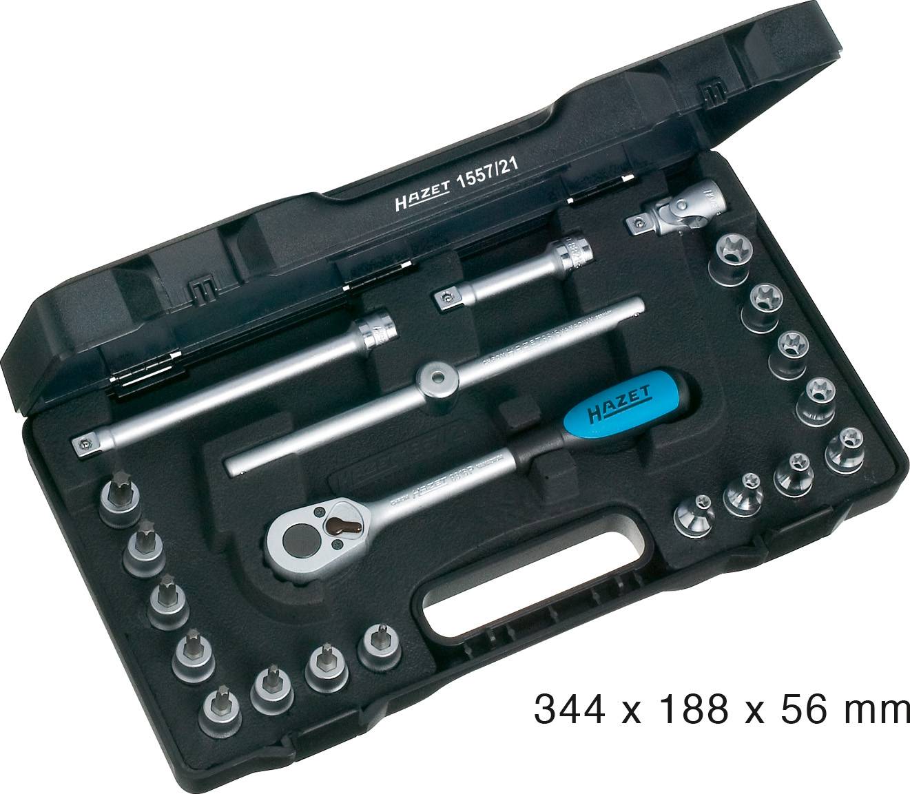 Torx dugókulcs-/csavarhúzó készlet, 21 részes, Hazet 1557/21
