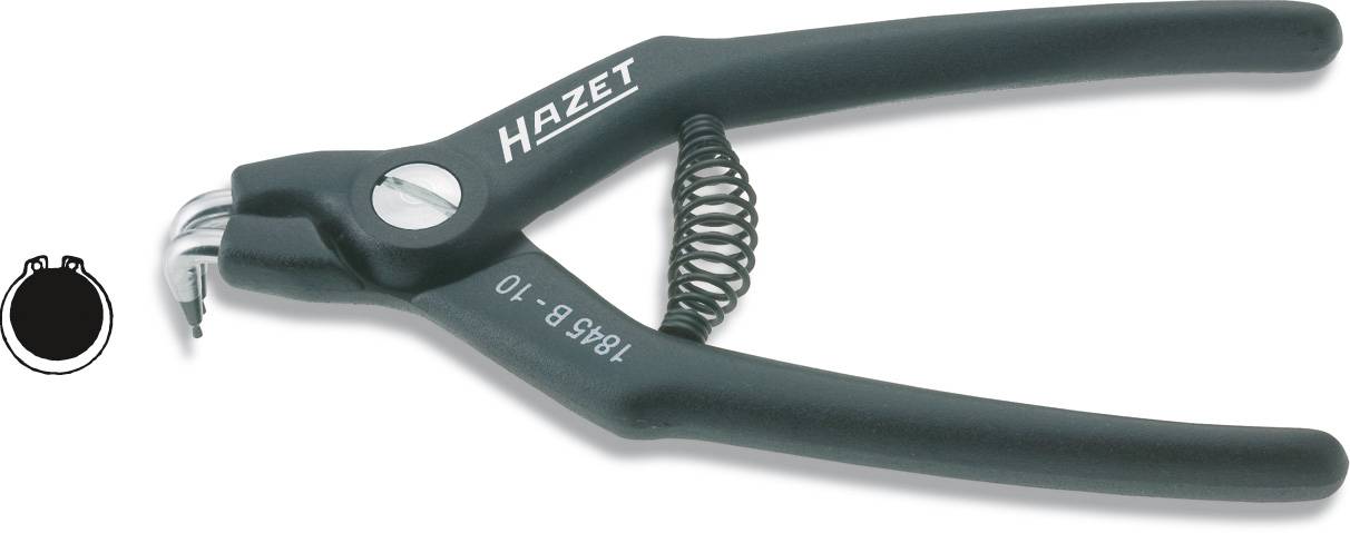 Seegergyűrű fogó 130 mm, hajlított hegy Ø 0,9 mm, Hazet 1845B-3
