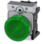 Mutató, 22 mm, kerek, fém, fényes, zöld, lencsék, sima, AC 110V