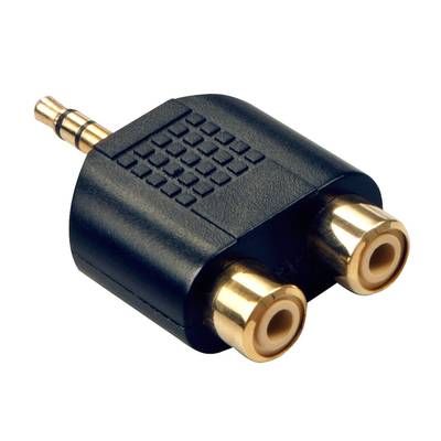 LINDY 35624 LINDY Audio-Adapter 2xRCA f. an 3,5mm m.  Audio Átalakító  Fekete