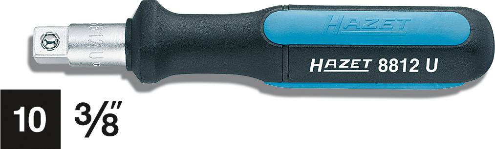 Csavarhúzó markolat csuklós, toldható csavarhúzószárakhoz, dugókulcsokhoz 10 mm (3/8&quot ) Hazet 8812U