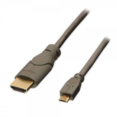 LINDY Cell phone Kábel [1x USB 2.0 dugó, mikro B típus - 1x HDMI dugó] 0.50 m  