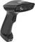 Egy fekete, téglalap alakú kézi vonalkód-olvasó, amelyet vonalkódok vagy QR-kódok beolvasására használnak.