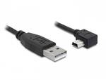 Delock kábel USB 2.0-A csatlakozó - USB mini-B 5 tűs hüvely 2 m szögben