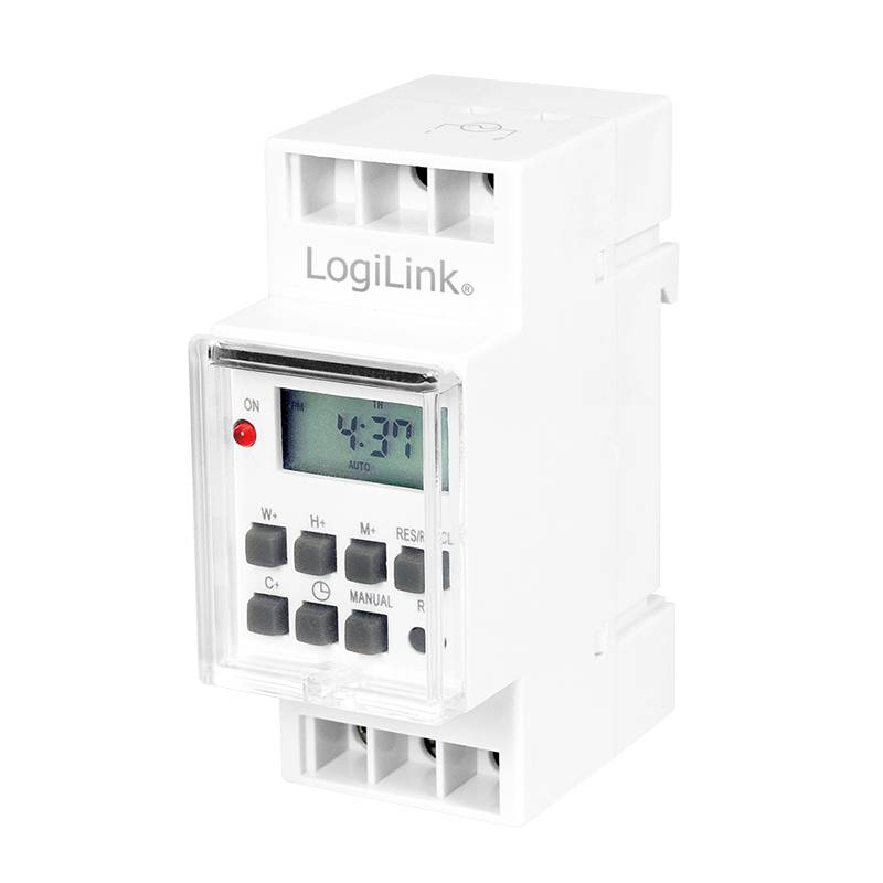 LogiLink ET0010 Timer Digitale per Montaggio su Guida DIN Fehér-0