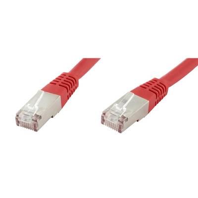 econ connect F6TP0,25RT RJ45 Hálózati kábel, patchkábel CAT 6 S/FTP 0.25 m Piros Páros árnyékolás 1 db