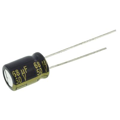Elektrolit kondenzátor, radiális, álló, RM 3,5 mm 68 µF 50 V 20 % Ø 8 x 11,5 mm Panasonic EEUFC1H680