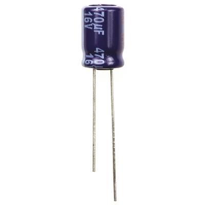 Elektrolit kondenzátor, radiális, álló, Ø 8 x 11,5 mm, RM 5mm, 470 µF, 16V, Panasonic ECA1CM471