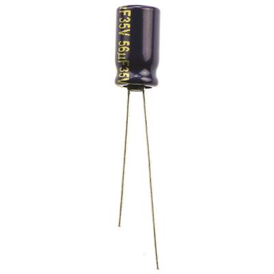 Elektrolit kondenzátor, radiális, álló, RM 2,5 mm 56 µF 35 V 20 % Ø 6,3 x 11,2 mm Panasonic EEUFC1V560