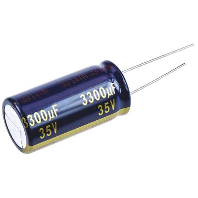 Elektrolit kondenzátor, radiális, álló, RM 7,5 mm 3300 µF 35 V 20 % Ø 18 x 35,5 mm 105° Panasonic EEUFC1V332