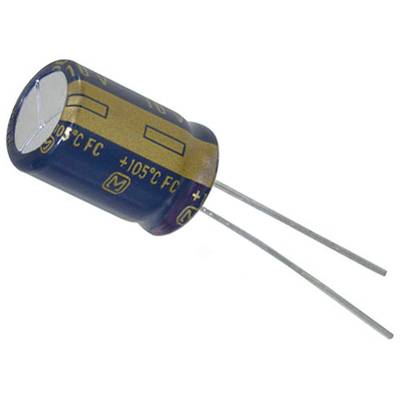 Elektrolit kondenzátor, radiális, álló, RM 2,5 mm 10 µF 100 V 20 % Ø 6,3 mm Panasonic EEU-FC2A100