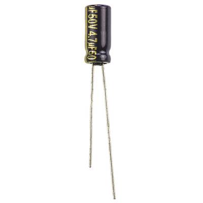 Elektrolit kondenzátor, radiális, álló, RM 2 mm 4,7 µF 50 V 20 % Ø 5 x 11 mm Panasonic EEUFC1H4R7