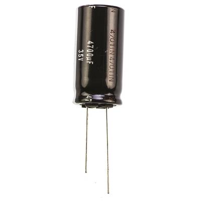Elektrolit kondenzátor, radiális, álló, RM 7,5 mm 4700 µF 35 V 20 % Ø 18 x 35,5 mm Panasonic ECA1VHG472