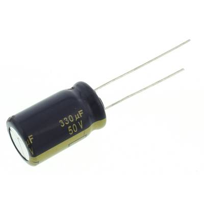 Elektrolit kondenzátor, radiális, álló, RM 5 mm 330 µF 50 V 20 % Ø 12,5 x 20 mm Panasonic EEUFC1H331