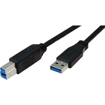 Bachmann USB kábel USB 3.2 Gen1 (USB 3.0 / USB 3.1 Gen1) USB-A dugó, USB-B dugó 1.00 m Fekete  917.1205