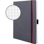Avery Zweckform 7019 puha borítóval ellátott notebook notizio, kötve, kockás, DIN A5, szürke