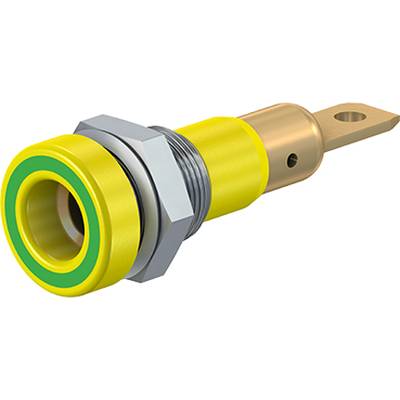 Beépíthető hüvely, 4 mm, N LB-I4R-A zöld/sárga