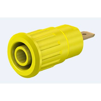 MultiContact biztonsági bepréselős banán hüvely, Ø: 4 mm, SEB4-F sárga