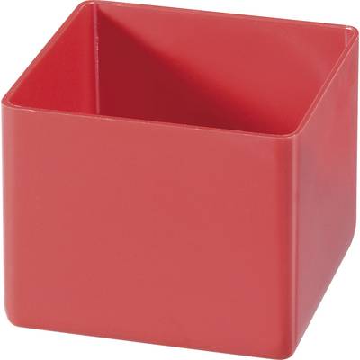 1 részes műanyag alkatrésztároló betét, piros, 54 x 54 x 45 mm, Hünersdorff 622100