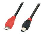 Lindy USB 2.0 kábel Micro-B / Mini-B OTG, 1m