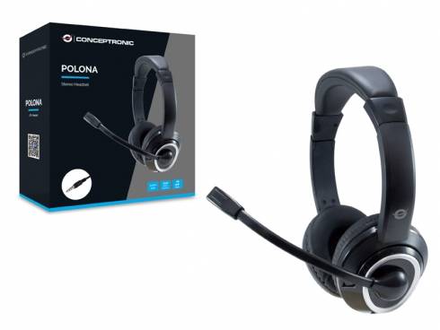 Conceptronic Headset On Ear headset Vezetékes Stereo Többszínű Hangerő szabályozás Számítógép-3