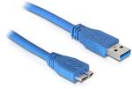 Delock-kábel, A típusú USB 3.0, csatlakozó USB 3.0 típusú, micro B csatlakozó, 5 m