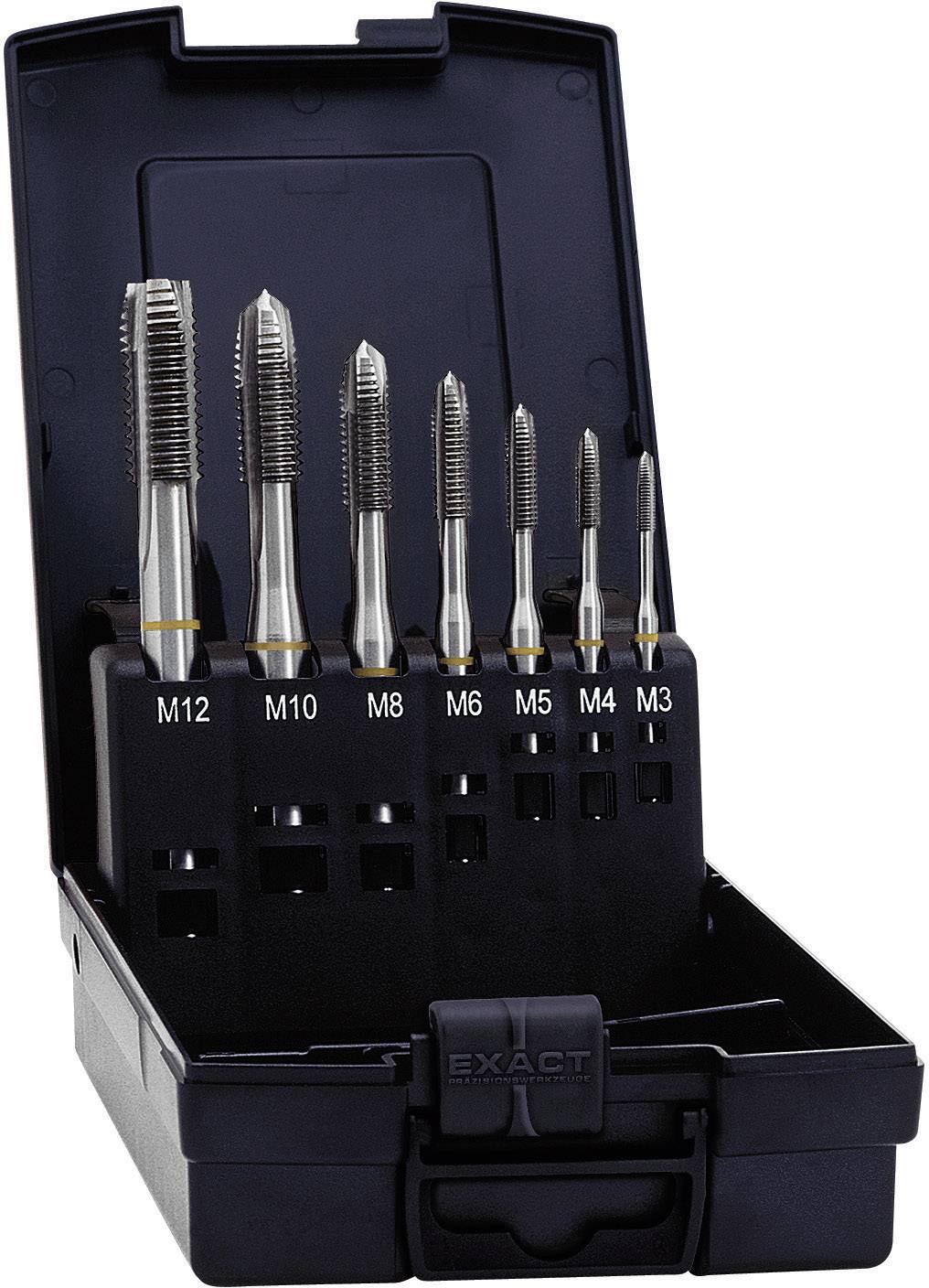 Gépi menetfúró készlet 7 részes HSS 35° M3, M4, M5, M6, M8, M10, M12 menethez Exact 05117
