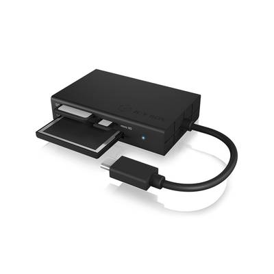   ICY BOX  IB-CR401-C3, Type-C® USB 3.0 Kartenleser (CF, SD 4.0, micro SD 4.0), UHS-II, mit  KÜlső memóriakártya olvasó/
