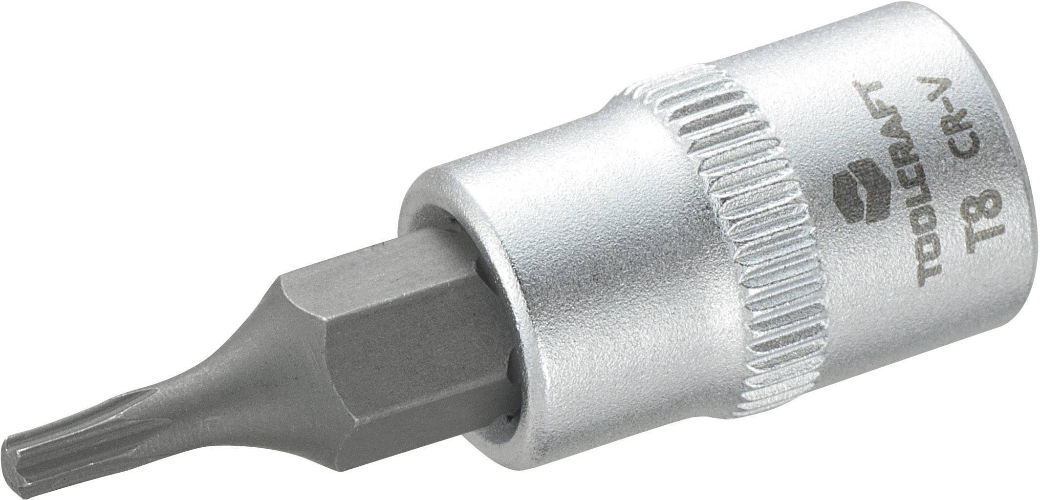 Dugókulcs betét 6,3 mm (1/4), T-profillal T8, hossz: 37 mm, TOOLCRAFT