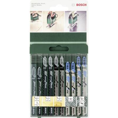 Bosch Accessories 2609256746 10 részes. Szúrófűrészlap készlet T-szár T 101 B (2x), T 144 D (2x), T 119 BO (2x), T 118 A