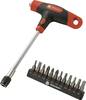 Marokcsavarhúzó, T markolatú betéttartós BIT csavarhúzó készlet 1/4" (6.3 mm) Toolcraft 819264