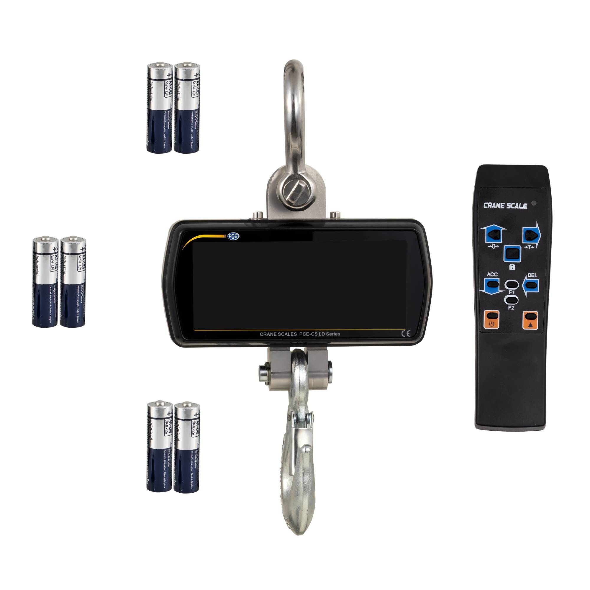 PCE Instruments Karos mérleg PCE-CS 300LD Mérési tartomány (max.) 300 kg Elemekről üzemeltetett Fekete-6