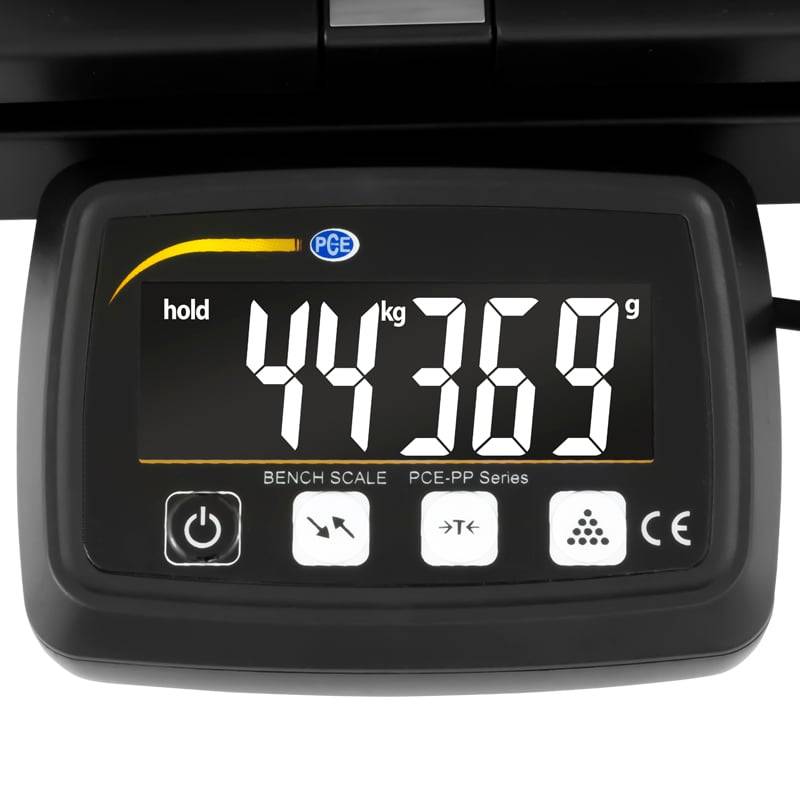 PCE Instruments Csomagmérleg PCE-PP 50 Mérési tartomány (max.) 50 kg Hálózatról üzemeltetett, Elemekről üzemeltetett Fek-2