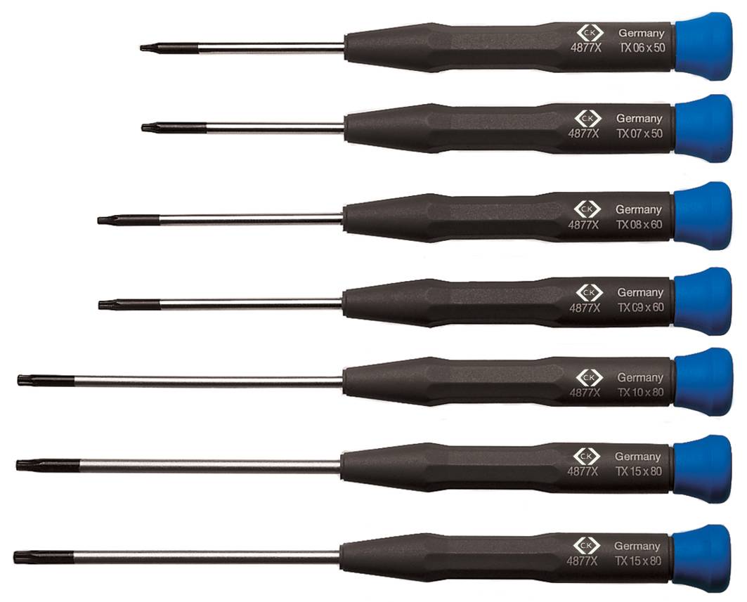 Elektronika- és finommechanika Csavarhúzó készlet 7 részes Torx C.K. T4877PX