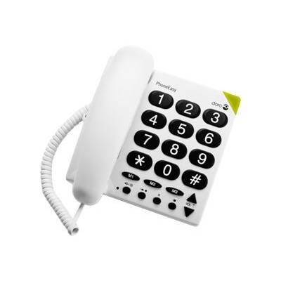 doro PhoneEasy 311c Vezetékes telefon időseknek    Fehér 