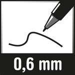 szegély 140 S fólia toll 0,3 mm, piros, állandó