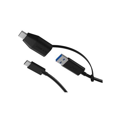 ICY BOX USB kábel USB 3.2 Gen2 (USB 3.1 Gen2) USB-C® dugó, USB-A dugó 1.00 m Fekete  60837