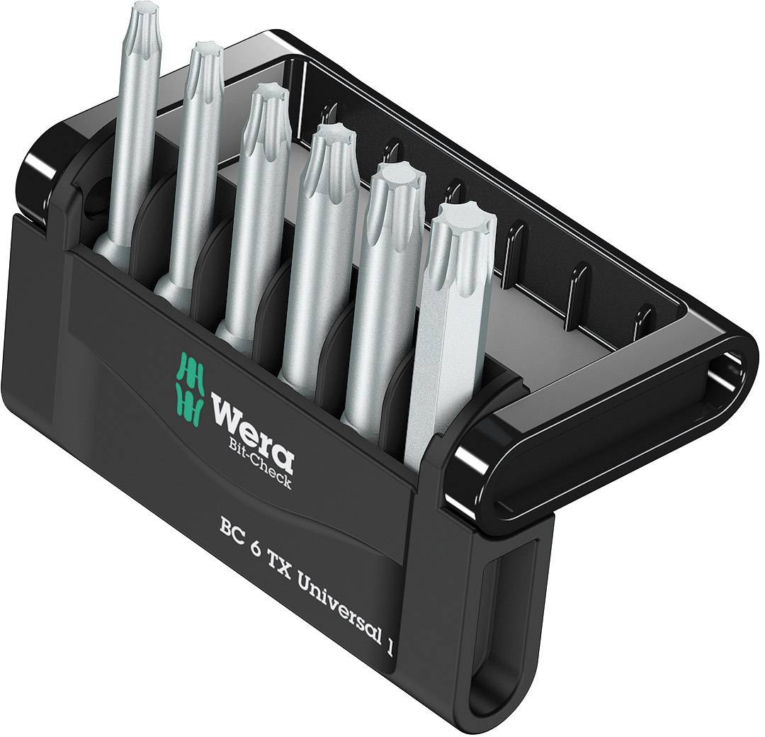 Edzett, ötvözött szerszámacél 6 részes Torx BIT készlet, Wera 867/4 Z Mini-Check TX 05056472001