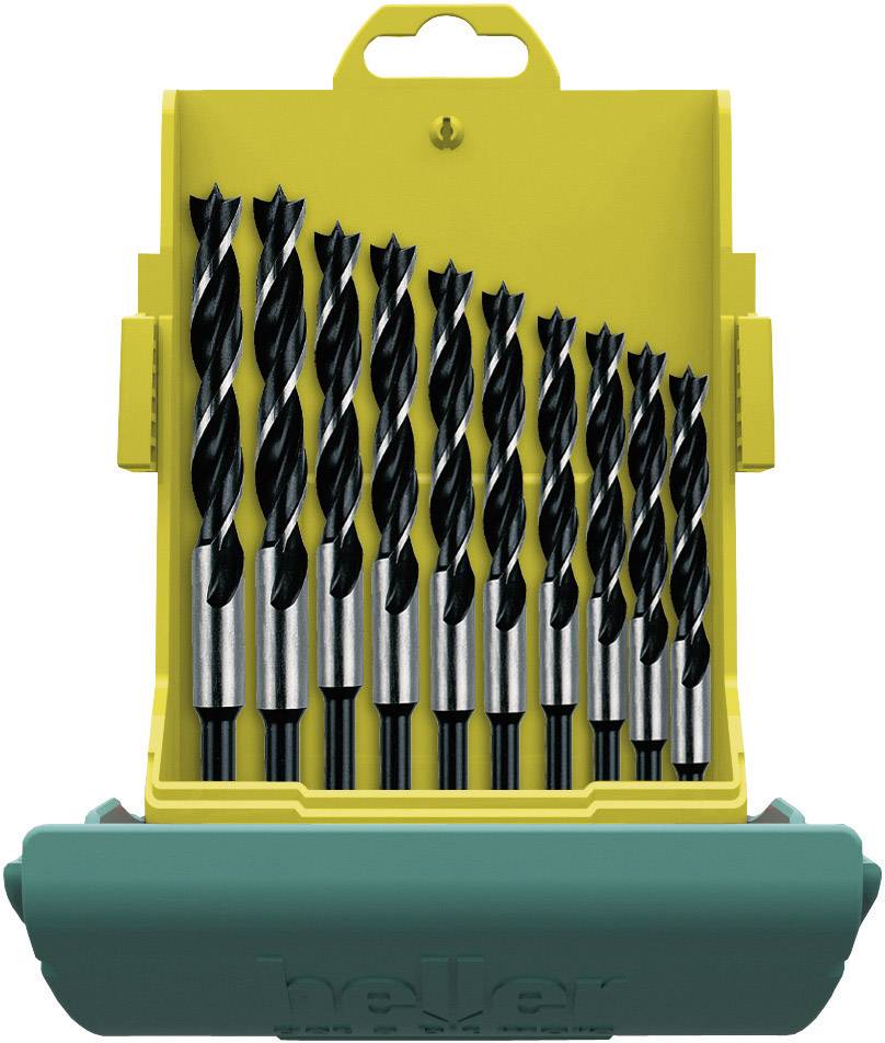 Heller 24646 0 Fa spirál fúró készlet 10 részes 3 mm, 4 mm, 5 mm, 6 mm, 7 mm, 8 mm, 9 mm, 10 mm, 11 mm, 12 mm Hengeres befogószár 1 készlet