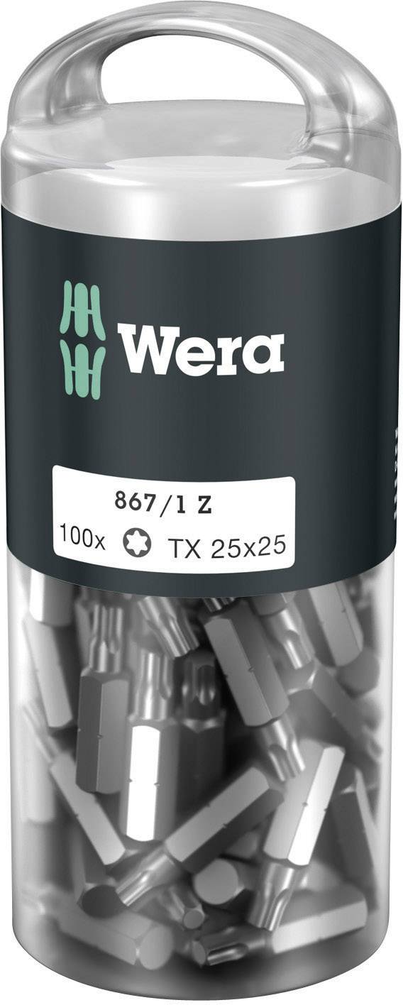 Wera 867/1 Z TORX® DIY 100 SiS 05072449001 Torx bit T 25 Szerszámacél Ötvözött, Kemény edzett D 6.3 100 db
