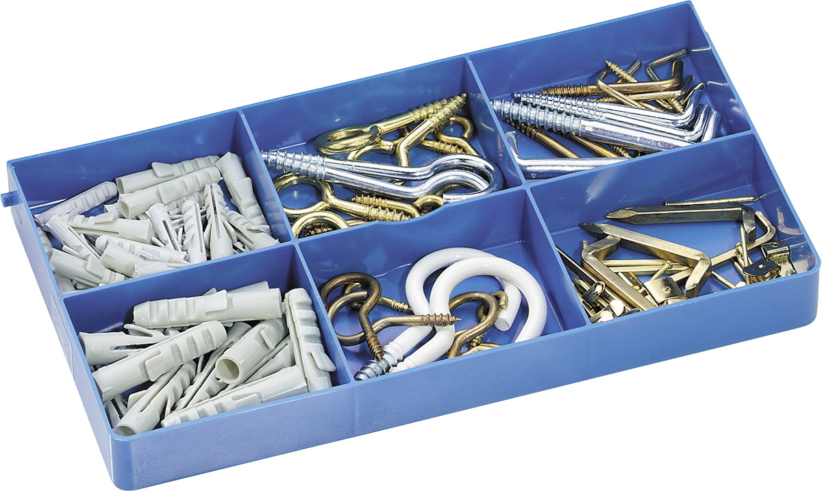 Akasztó- és dübel készlet, 100 részes