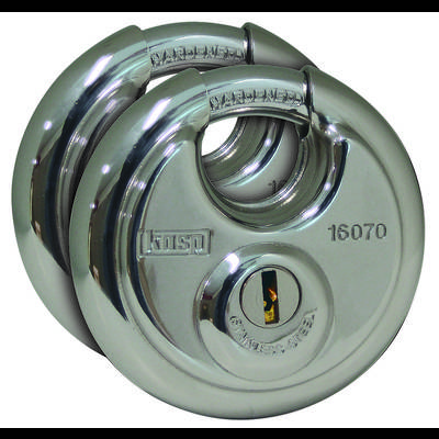 Kasp K16070D2 Függő lakat  Egyidőben záródó   Ezüst Kulcsos zár