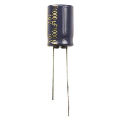 Elektrolit kondenzátor, radiális, álló, RM 5 mm 1000 µF 10 V 20 % Ø 10 mm Panasonic EEU-FC1A102
