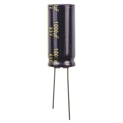 Elektrolit kondenzátor, radiális, álló, RM 7,5 mm 1000 µF 63 V 20 % Ø 16 x 35,5 mm Panasonic EEUFC1J102