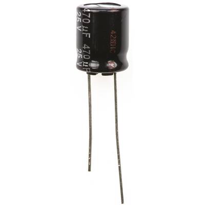 Elektrolit kondenzátor, radiális, álló, RM 5 mm 470 µF 25 V 20 % Ø 10 mm Panasonic ECA-1EHG471