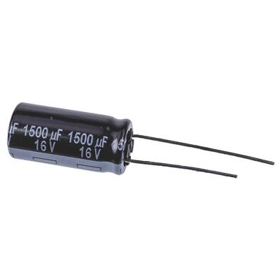 Elektrolit kondenzátor, radiális, álló, RM 5 mm 1500 µF 16 V 20 % Ø 10 mm Panasonic EEU-FR1C152