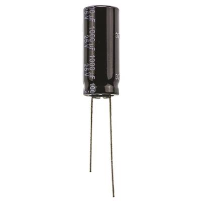 Elektrolit kondenzátor, radiális, álló, RM 5 mm 1000 µF 25 V 20 % Ø 10 mm Panasonic EEU-FR1E102L